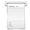 Receipt mockup Printing blank paper payment bill